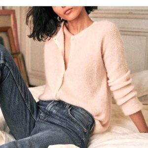 Sezane Soft Pink Crew Neck Sweater